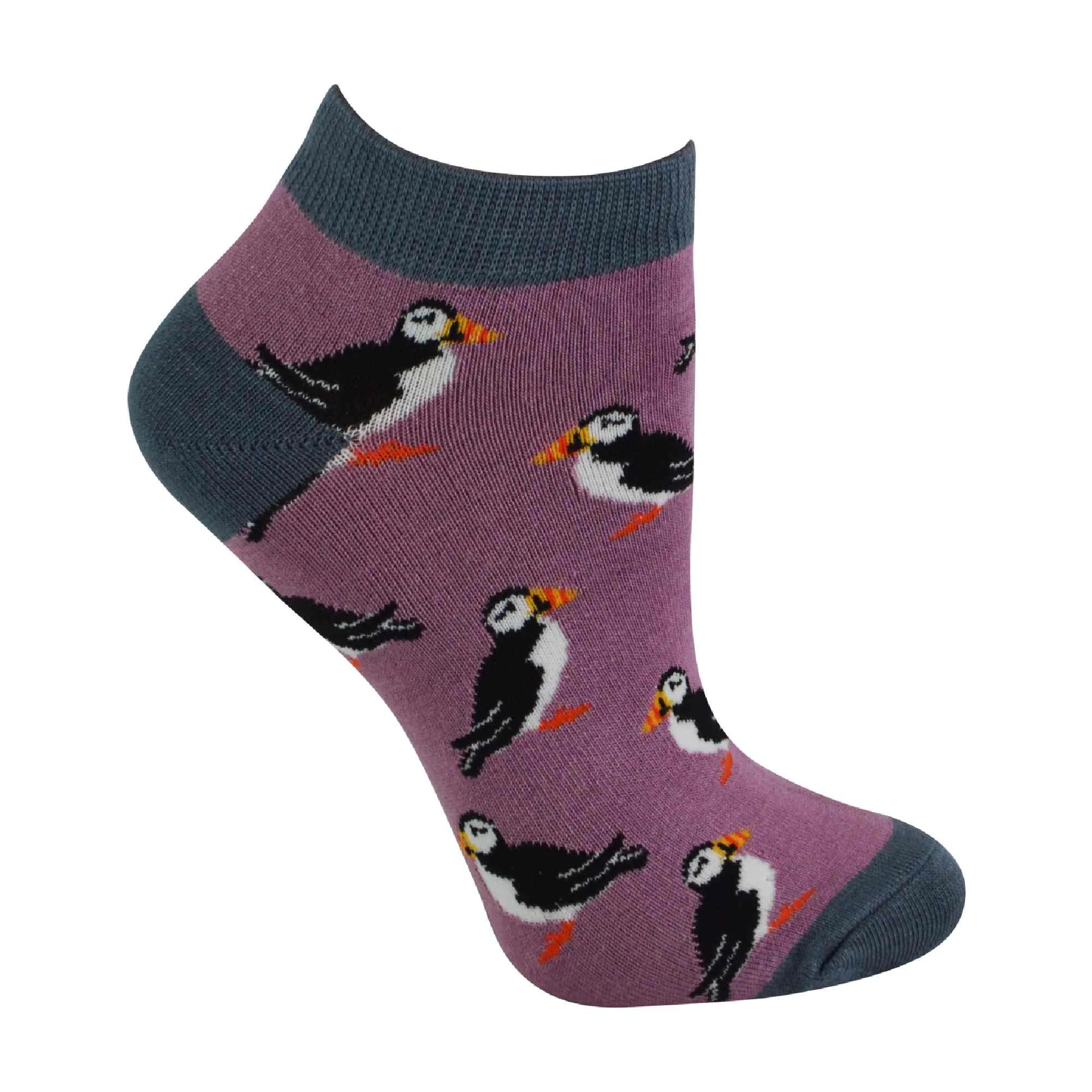 1 Pack Ladies Novelty Animal Themed Bamboo Trainer Socks