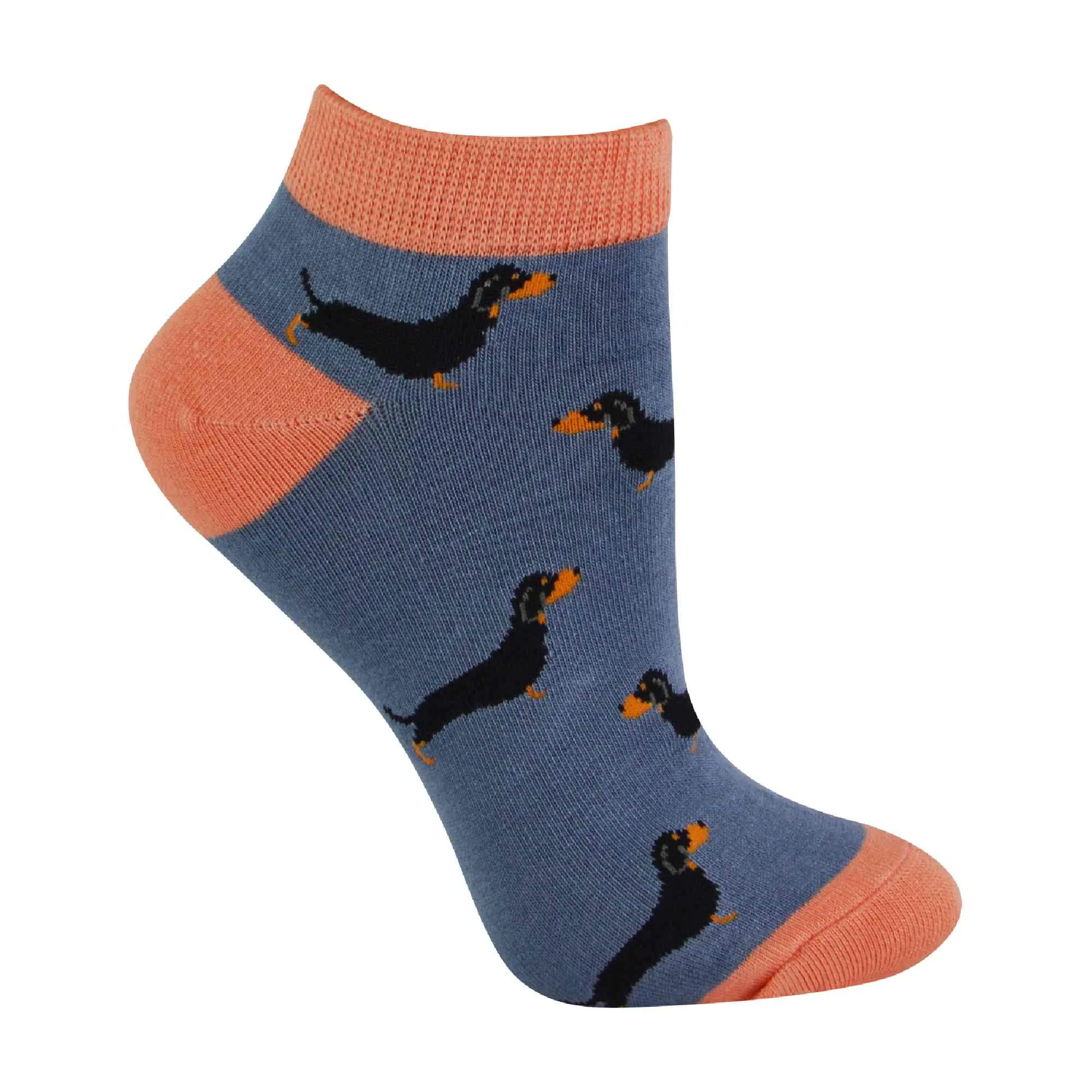 1 Pack Ladies Novelty Animal Themed Bamboo Trainer Socks