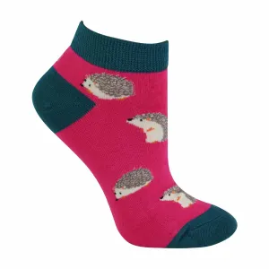 1 Pack Ladies Novelty Animal Themed Bamboo Trainer Socks