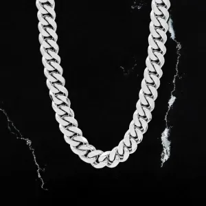 10mm Cuban Chain Necklace - Silver