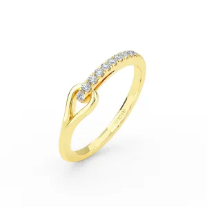 14k Gold Minimal Diamond Wedding Band