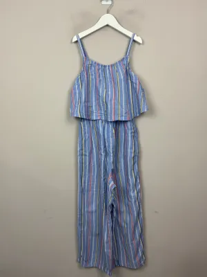 Abercrombie blue stripe jumpsuit 9-10y
