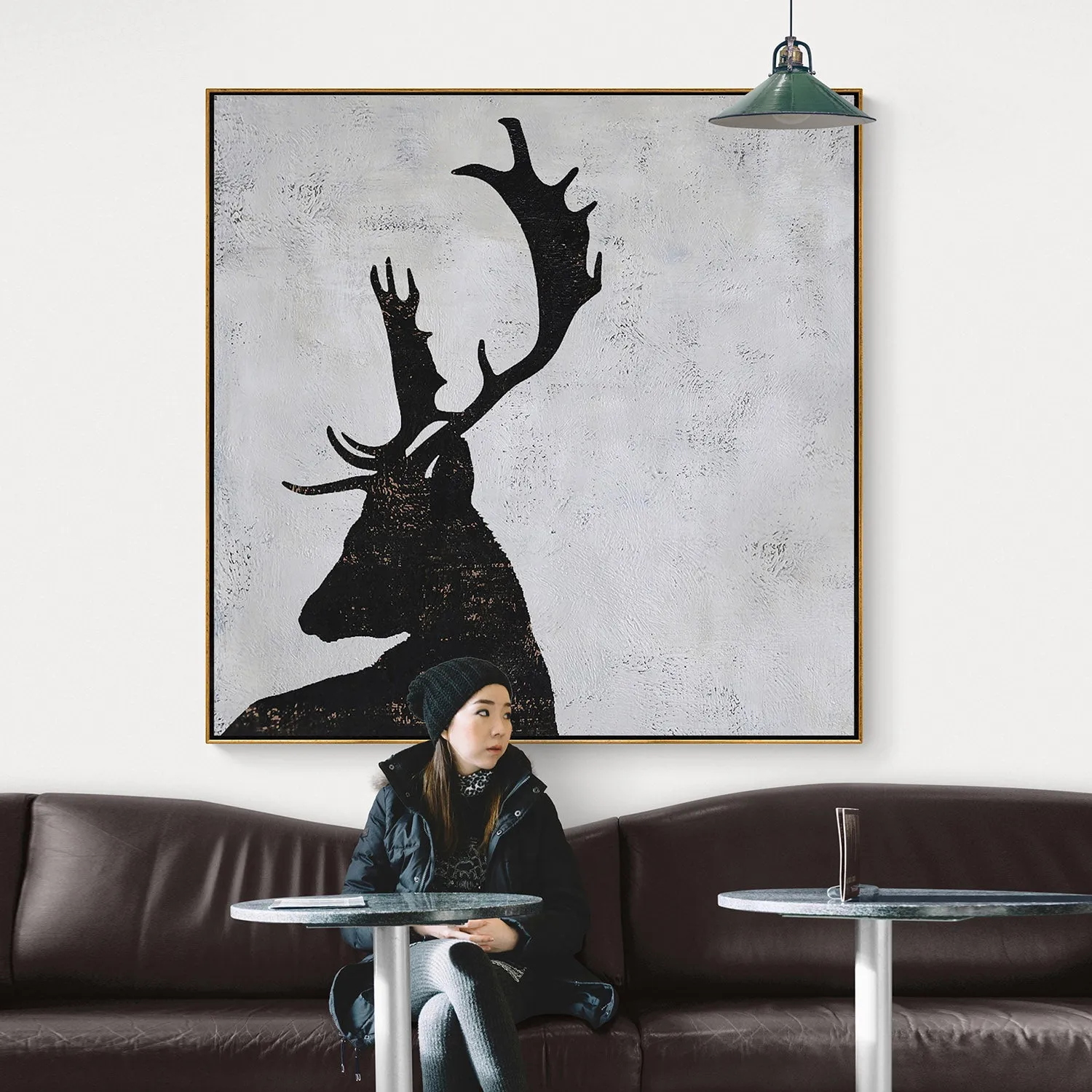Abstract Deer painting H241S