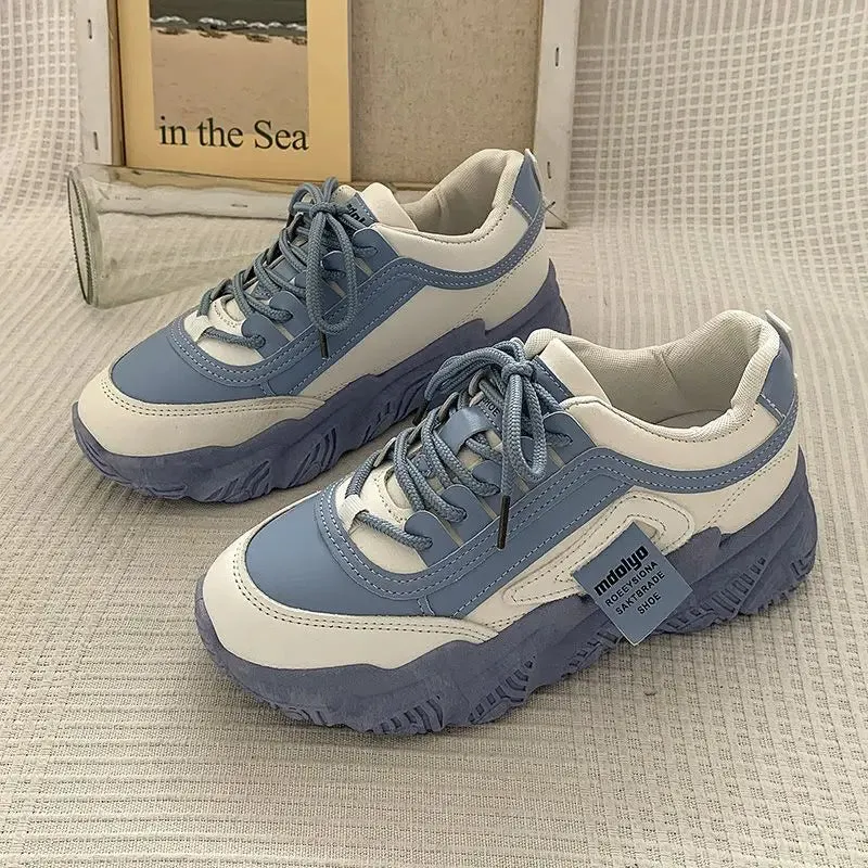 ADVBRIDGE  -  Casual Style Womens Sneakers Thick Soled Lightweight Height Increase Casual Shoes Wear Resistant Non Slip Casual Sneaker
