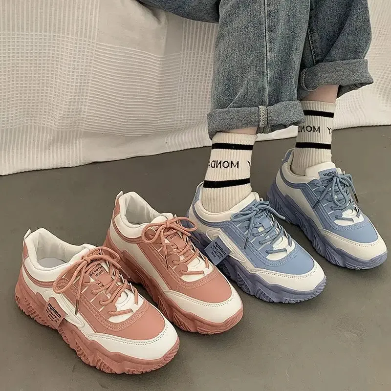 ADVBRIDGE  -  Casual Style Womens Sneakers Thick Soled Lightweight Height Increase Casual Shoes Wear Resistant Non Slip Casual Sneaker