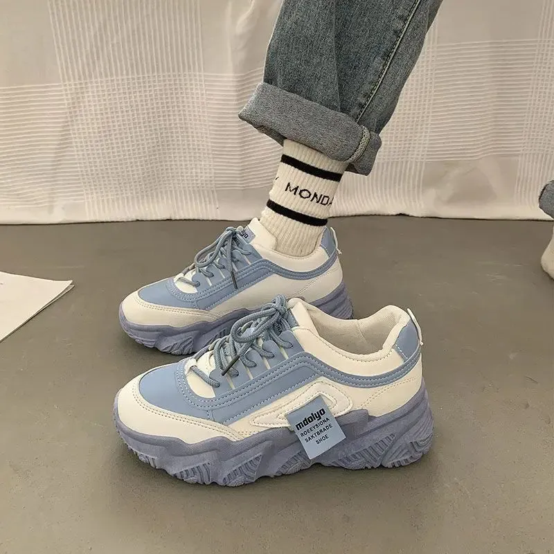 ADVBRIDGE  -  Casual Style Womens Sneakers Thick Soled Lightweight Height Increase Casual Shoes Wear Resistant Non Slip Casual Sneaker