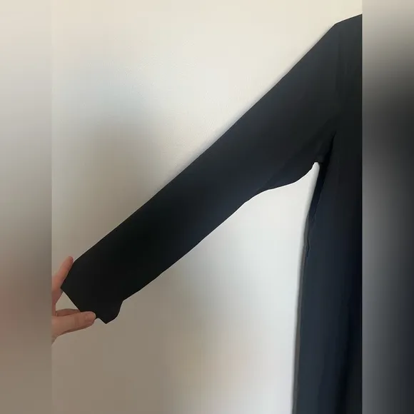 Athleta Urbanite black dress midi button down