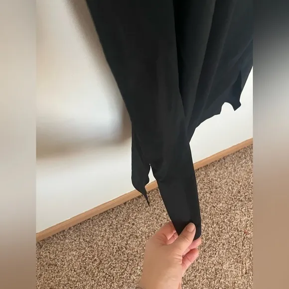 Athleta Urbanite black dress midi button down