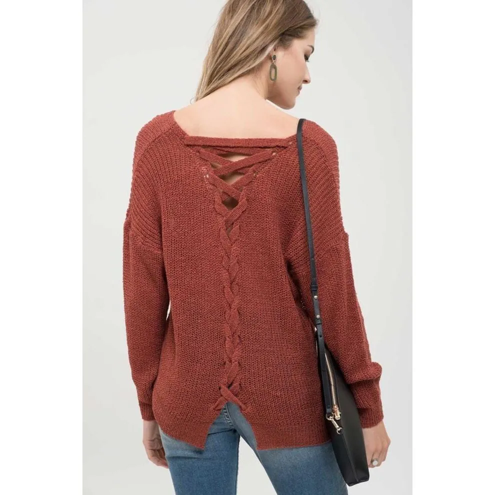 Back Detail Knit Top