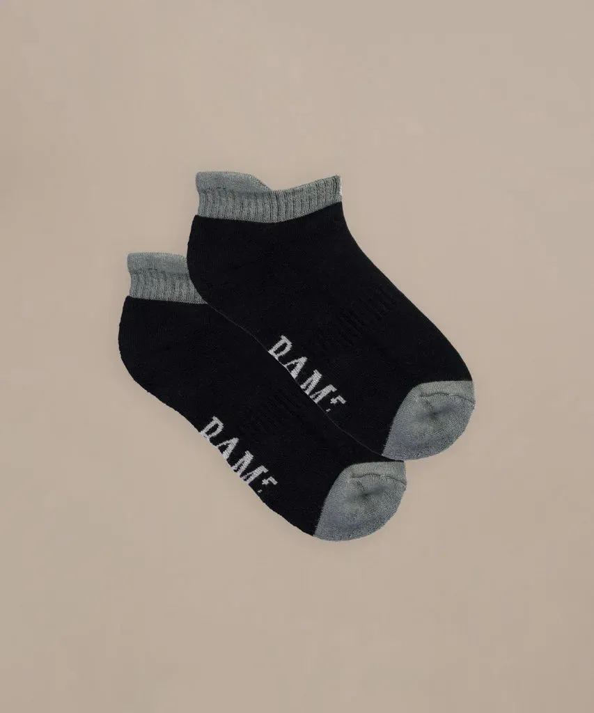 Bamboo Trainer Socks (4 Pack) Greys by BAM