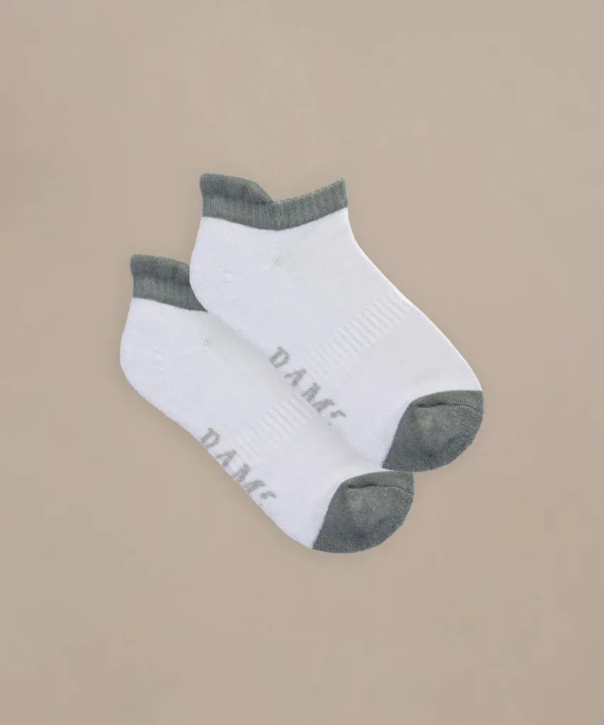 Bamboo Trainer Socks (4 Pack) Greys by BAM