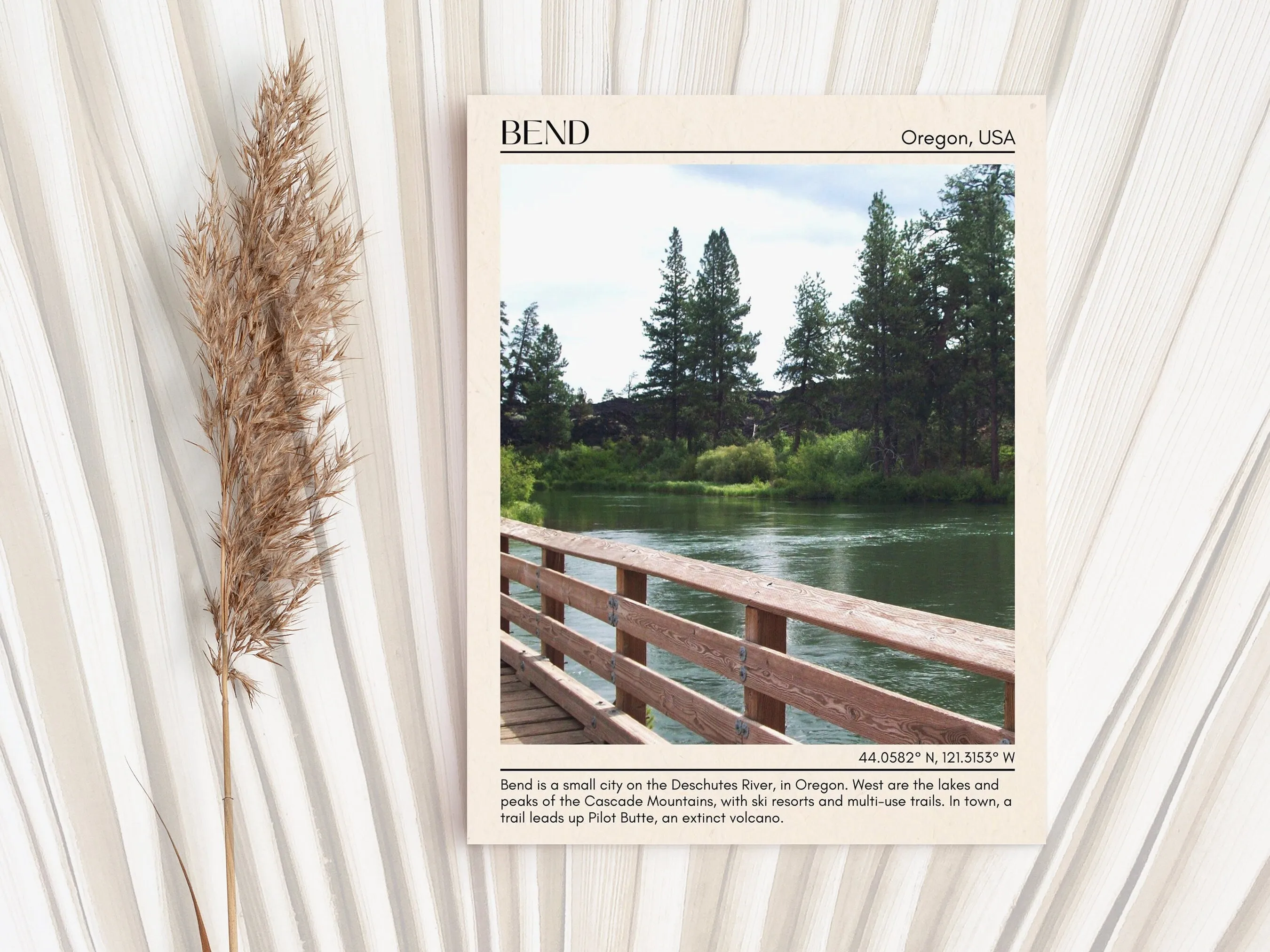 Bend Minimal Wall Art, Oregon, USA