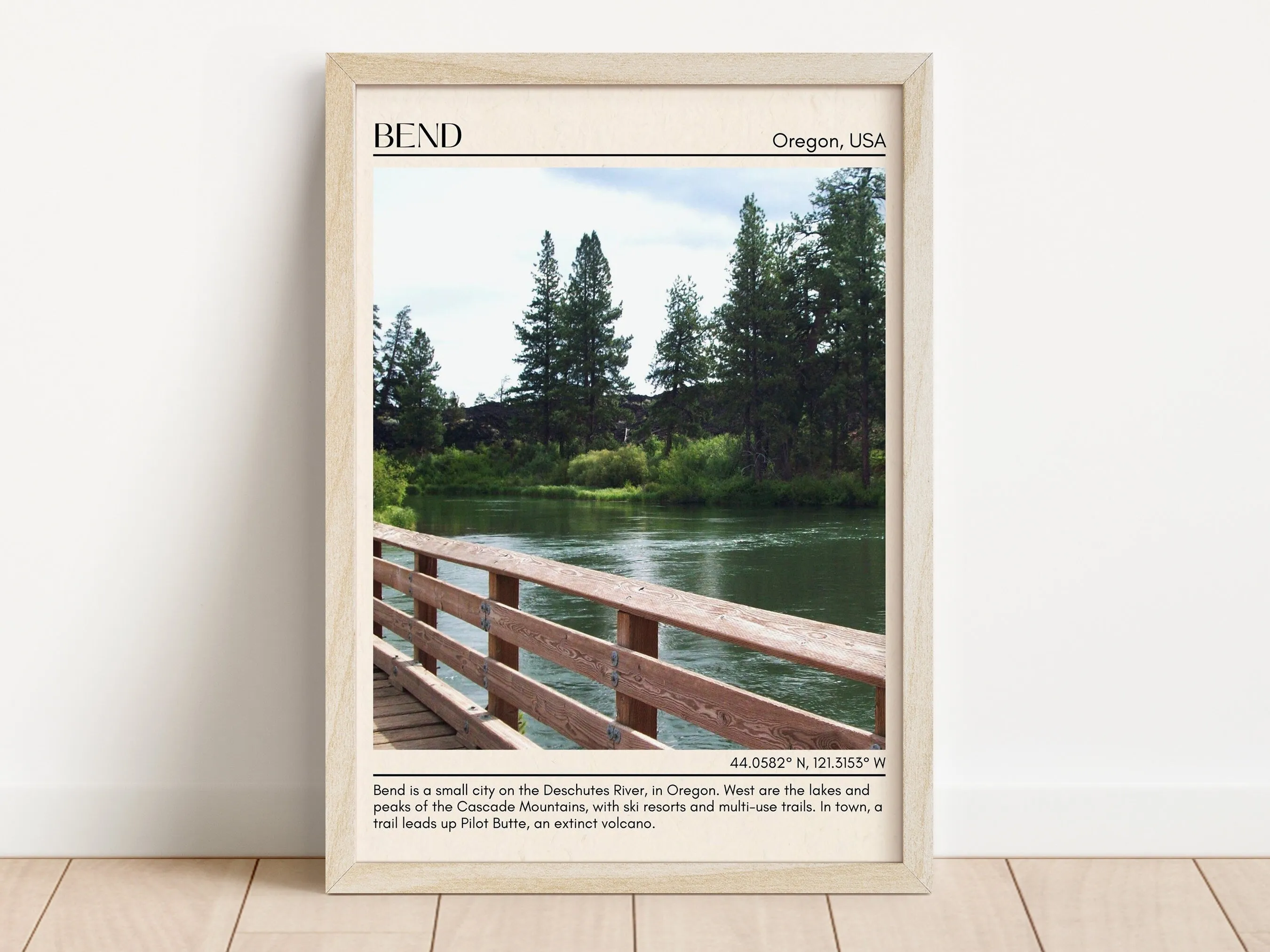 Bend Minimal Wall Art, Oregon, USA