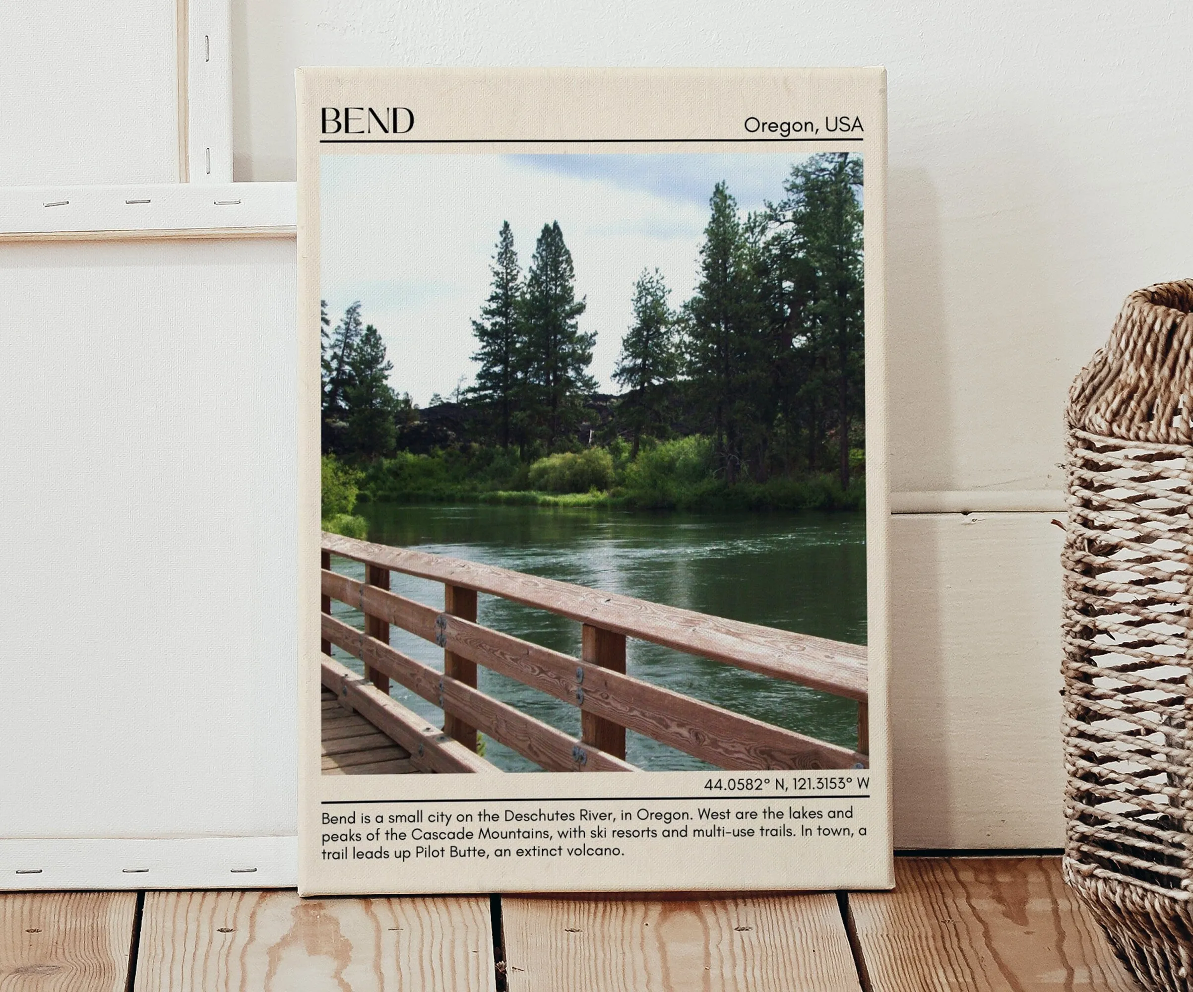 Bend Minimal Wall Art, Oregon, USA