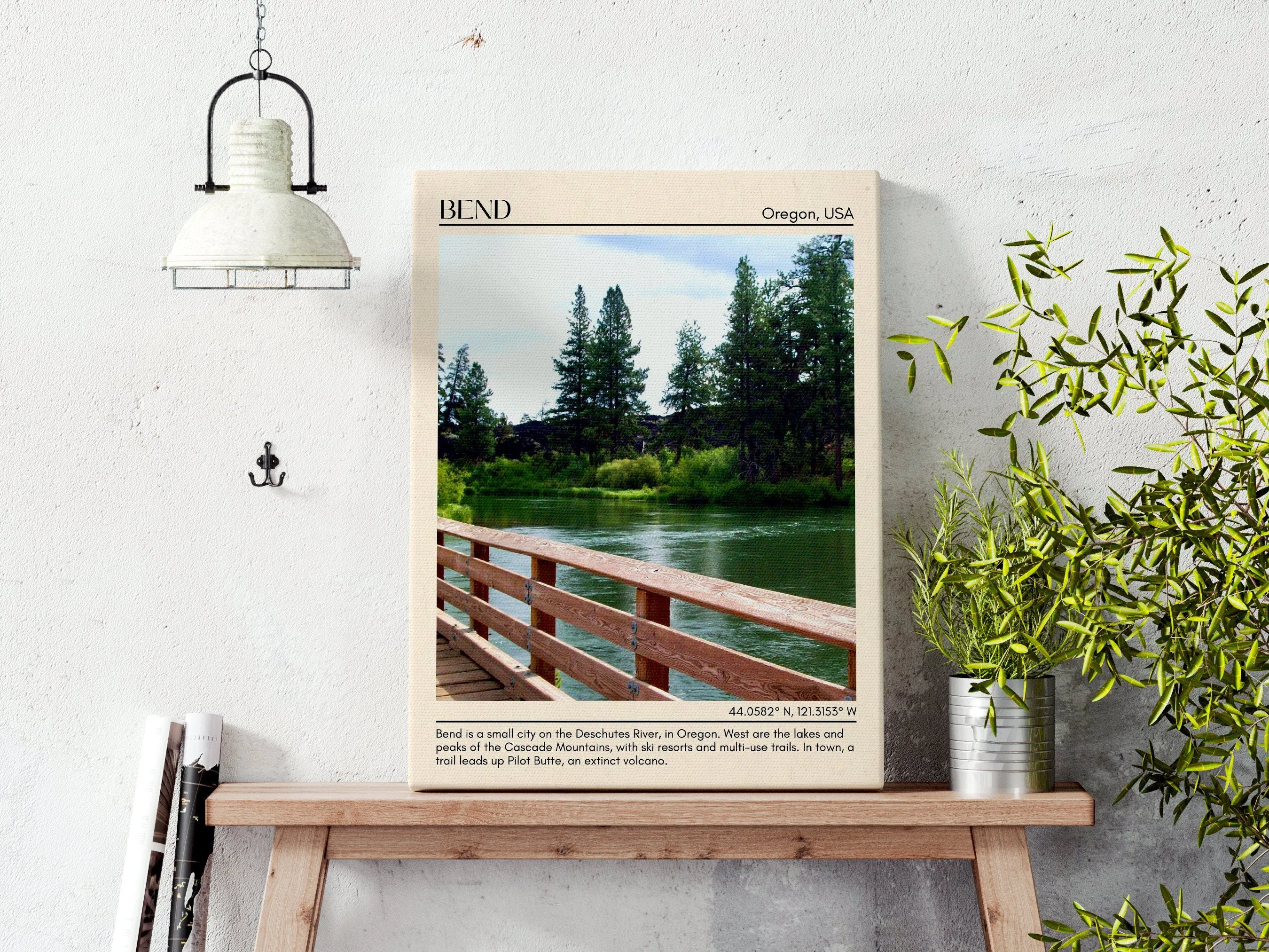 Bend Minimal Wall Art, Oregon, USA