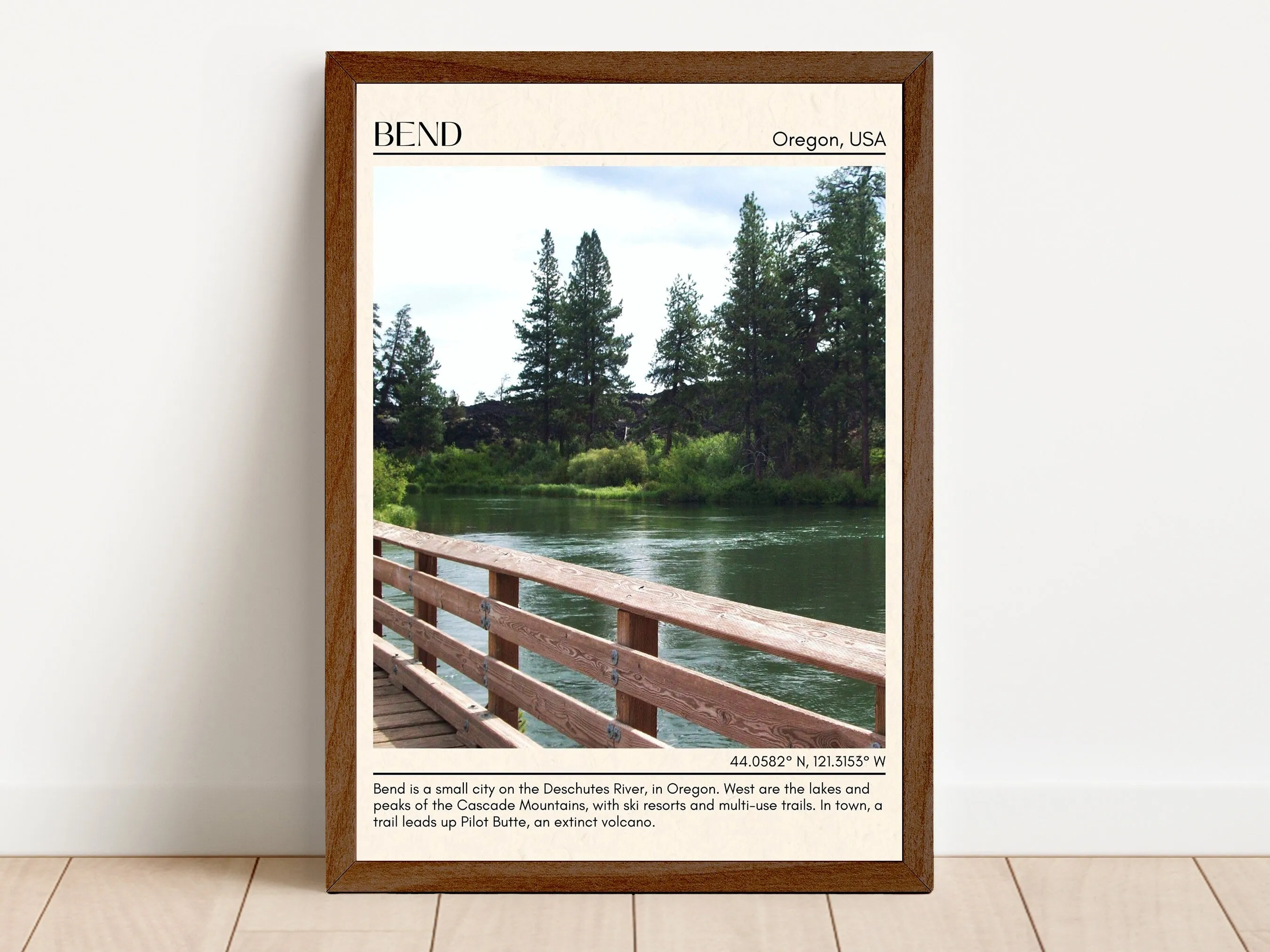 Bend Minimal Wall Art, Oregon, USA