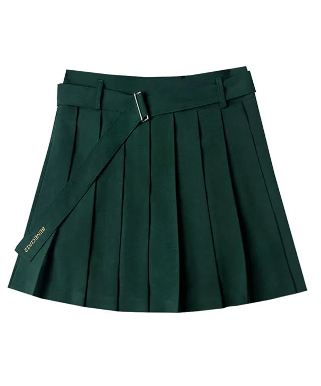 BENECIA 12 Minimal Belt Culottes - Deep Green