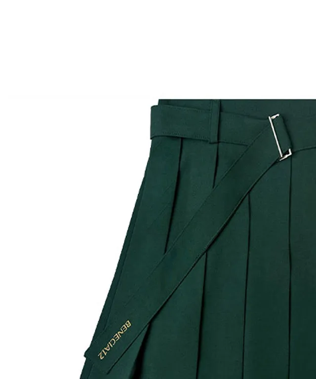 BENECIA 12 Minimal Belt Culottes - Deep Green
