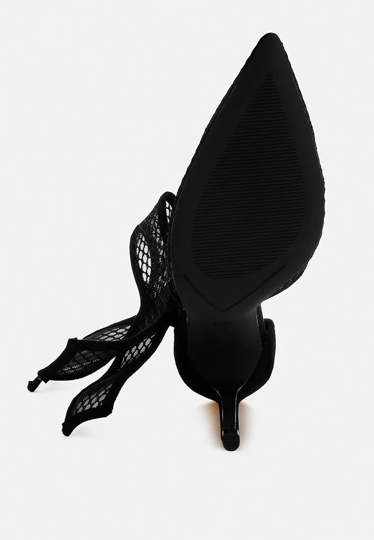 Big Bow Detail Stiletto Sandals by RUW