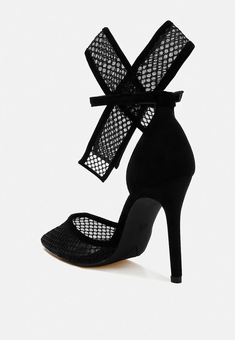 Big Bow Detail Stiletto Sandals by RUW