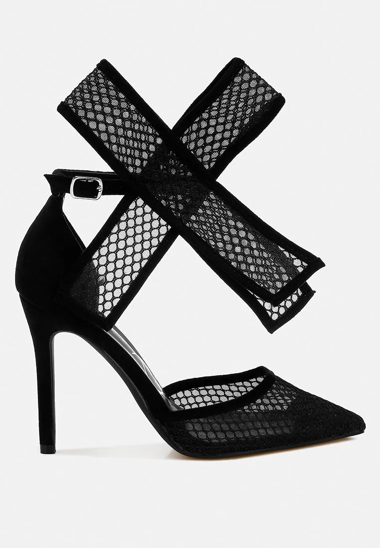 Big Bow Detail Stiletto Sandals by RUW