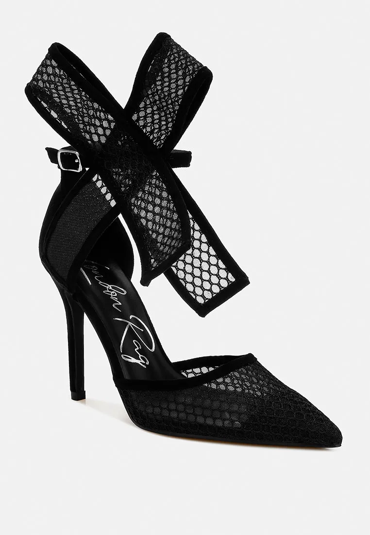 Big Bow Detail Stiletto Sandals by RUW