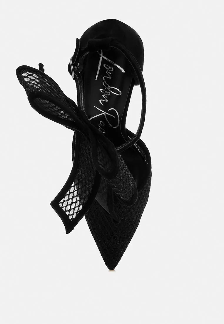 Big Bow Detail Stiletto Sandals by RUW