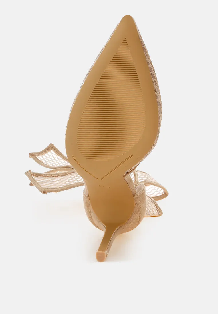 Big Bow Detail Stiletto Sandals by RUW