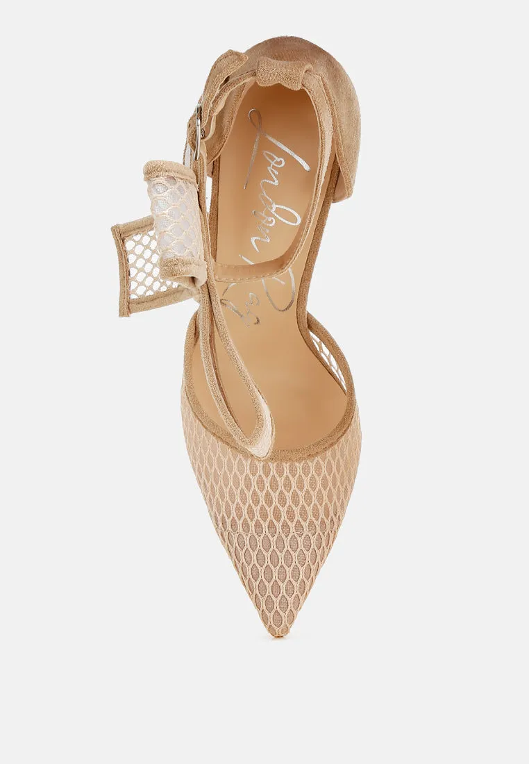 Big Bow Detail Stiletto Sandals by RUW