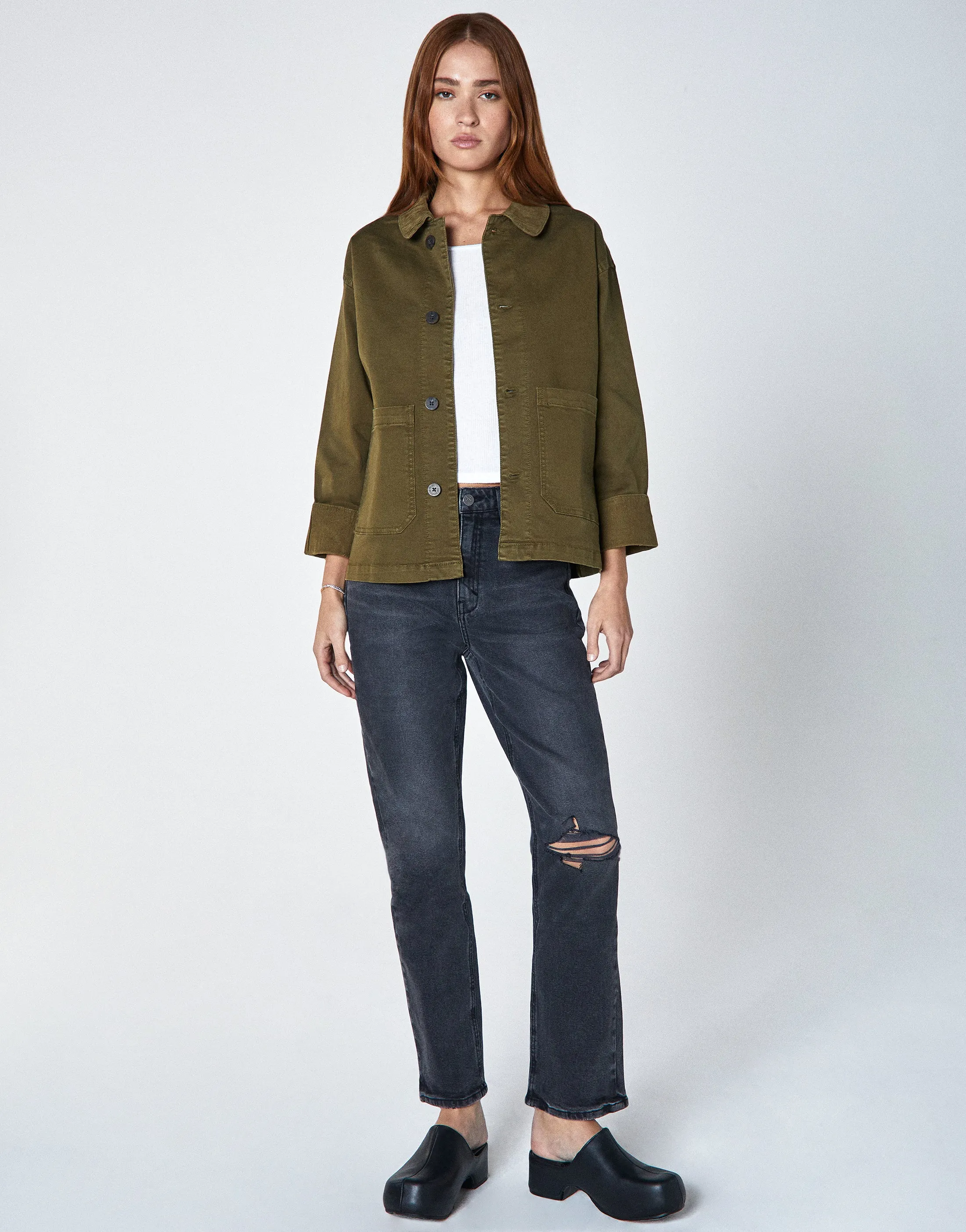 BILLIE Relaxed Chore Jacket in Cedar