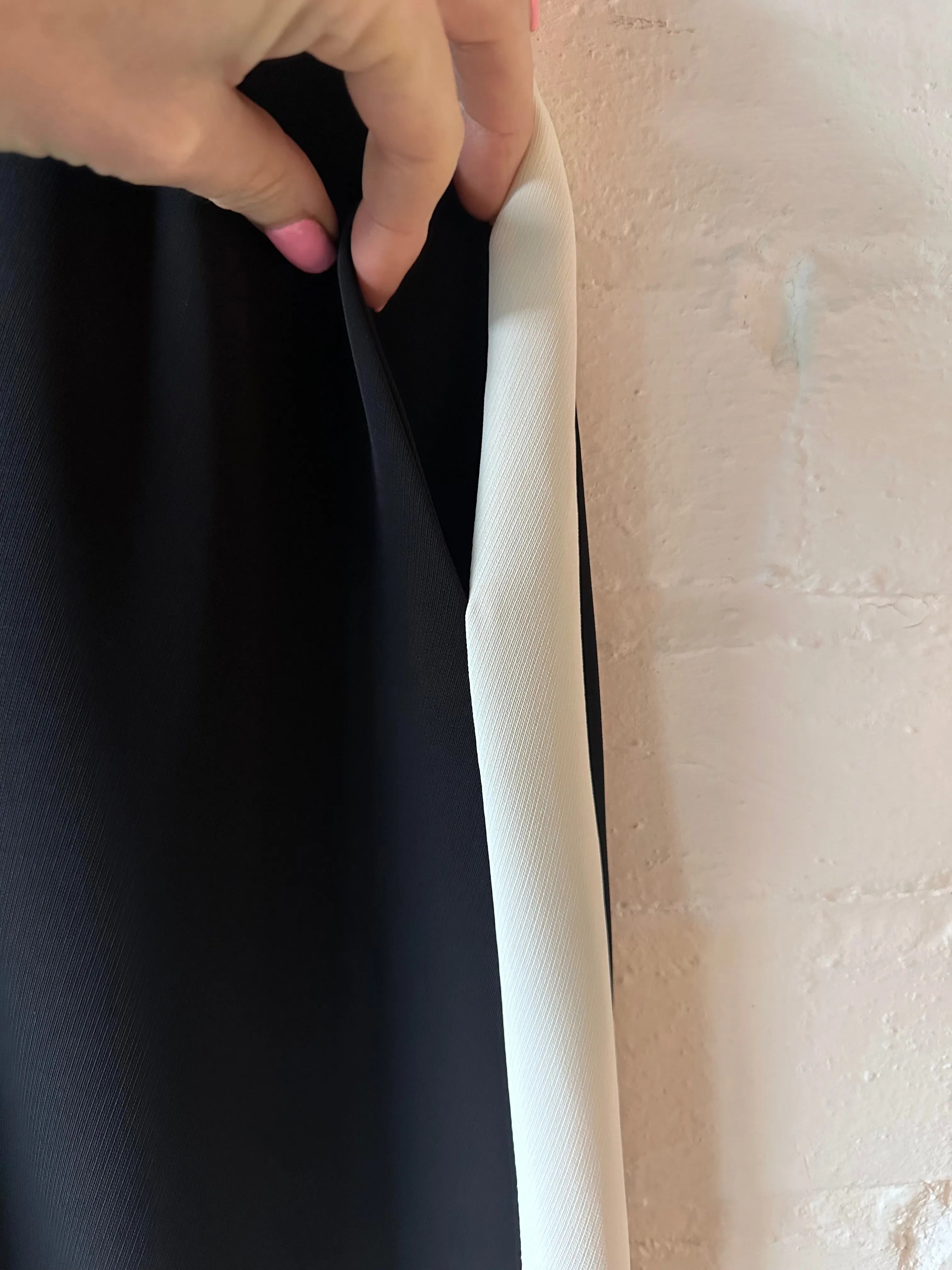 Black/White Stripe Wide Leg Trousers