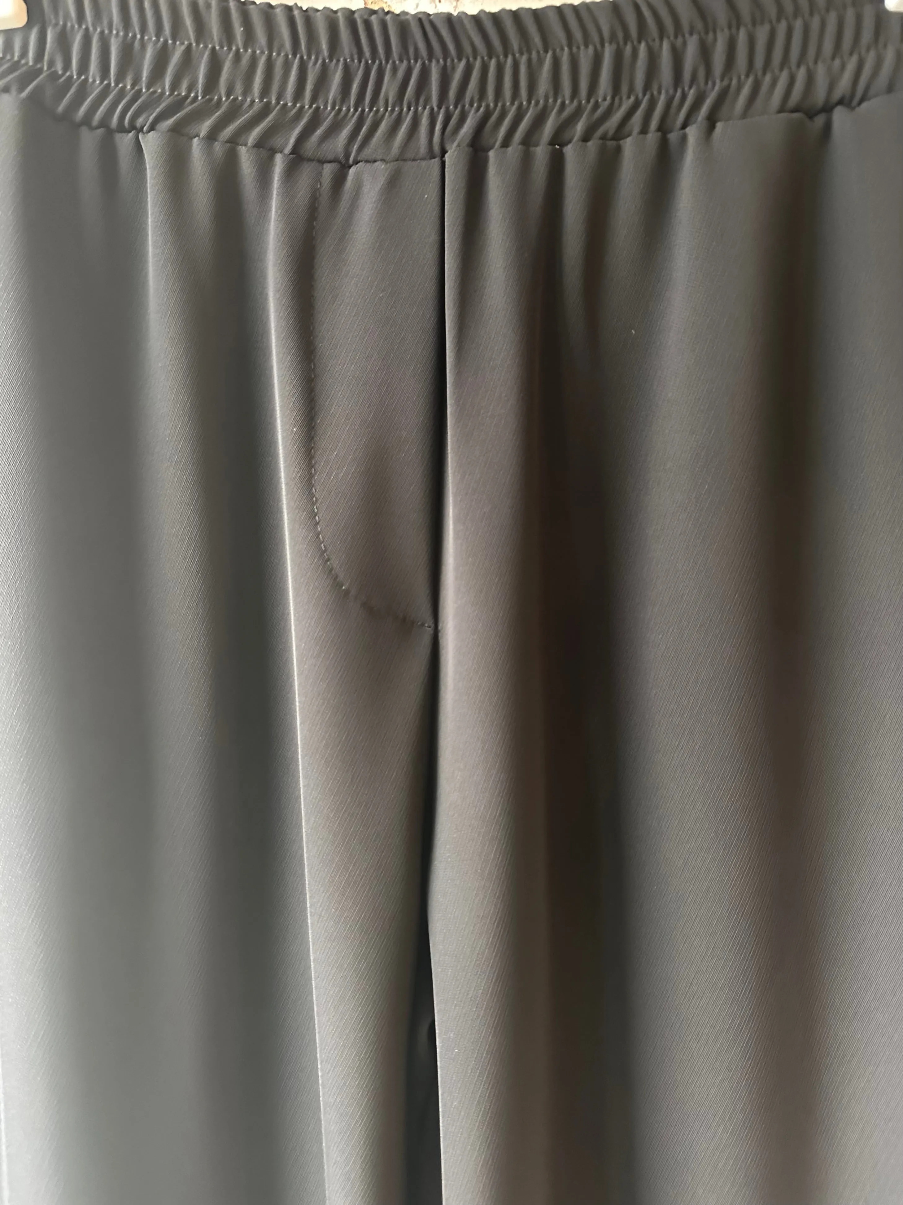 Black/White Stripe Wide Leg Trousers