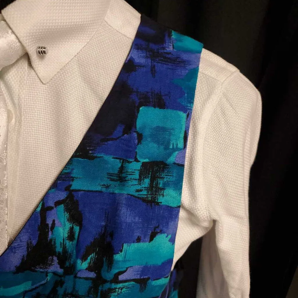 Blue and green vest