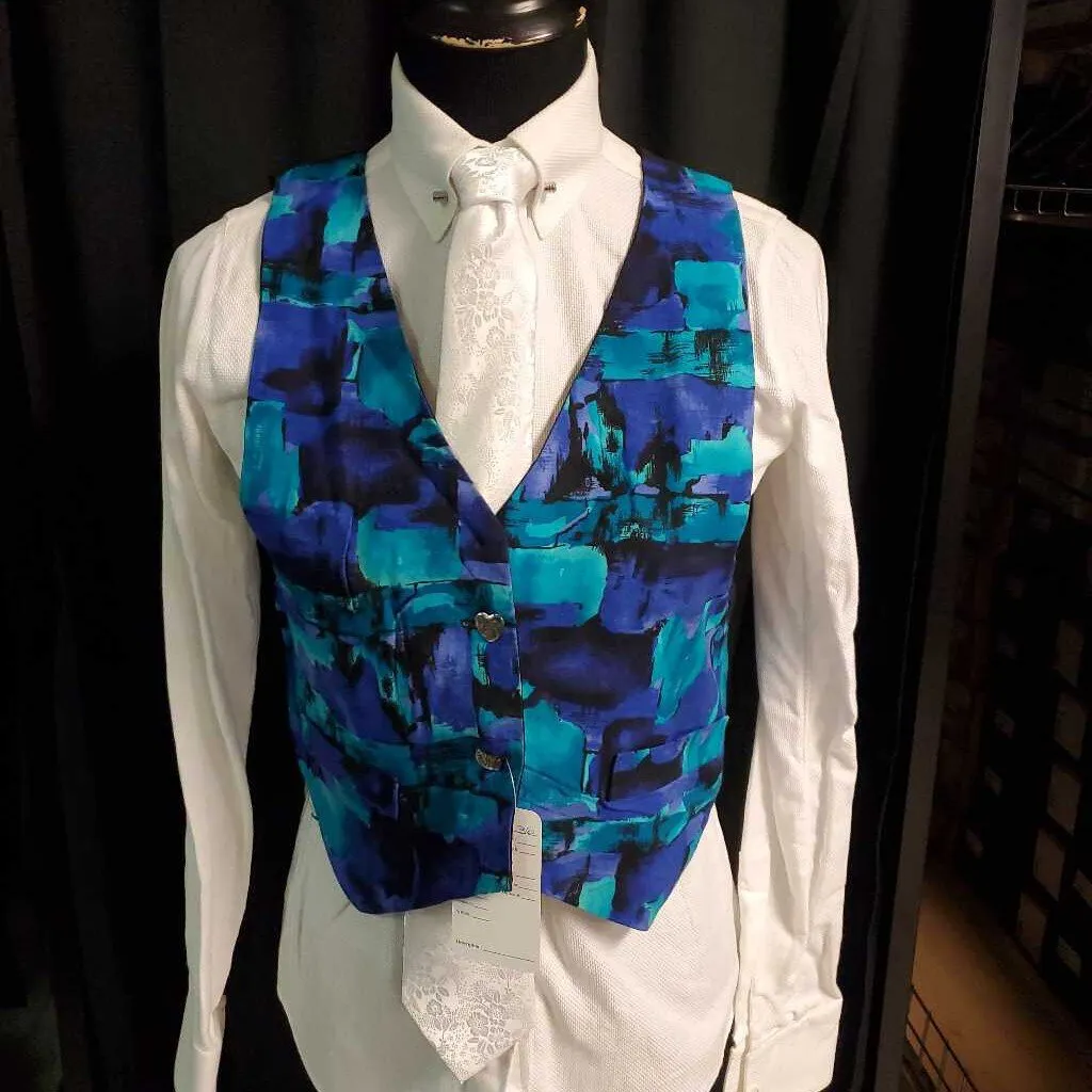 Blue and green vest