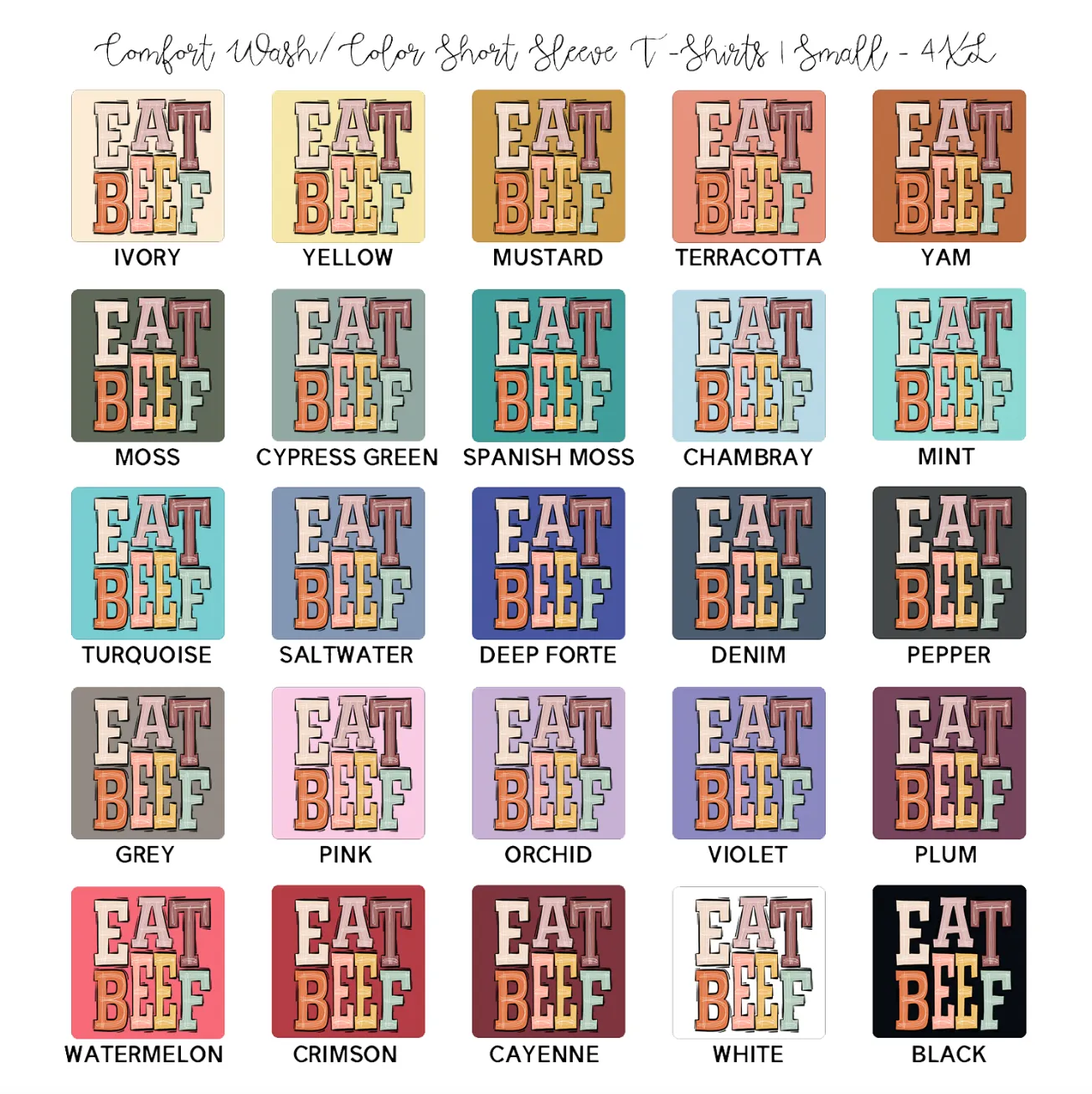 Boho Eat Beef ComfortWash/ComfortColor T-Shirt (S-4XL) - Multiple Colors!