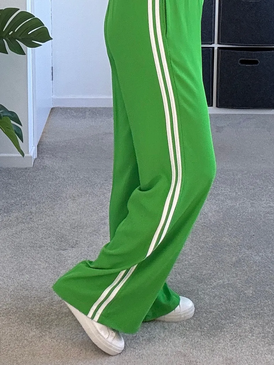 Bon Bon/White Stripe Wide Leg Trousers