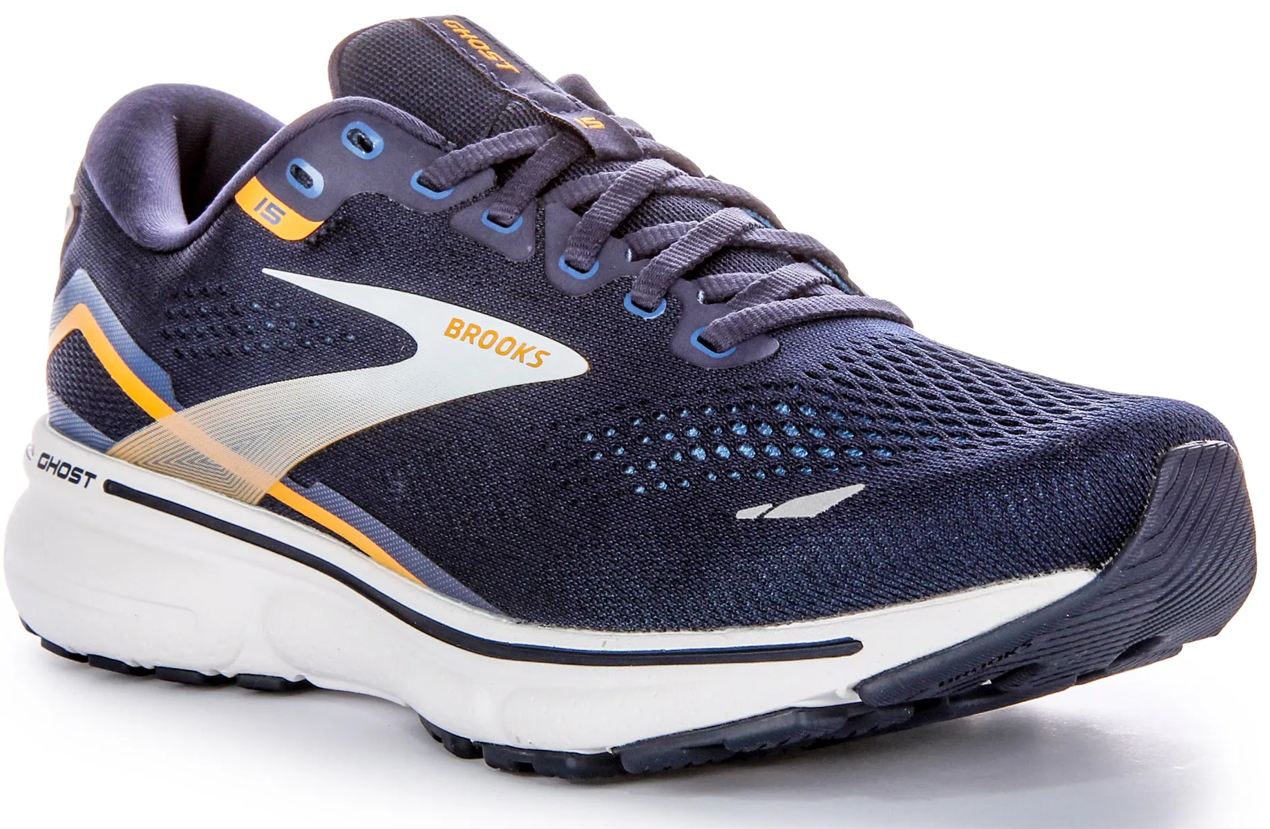 Brooks Ghost 15 In Navy For Men | Narrow Fit