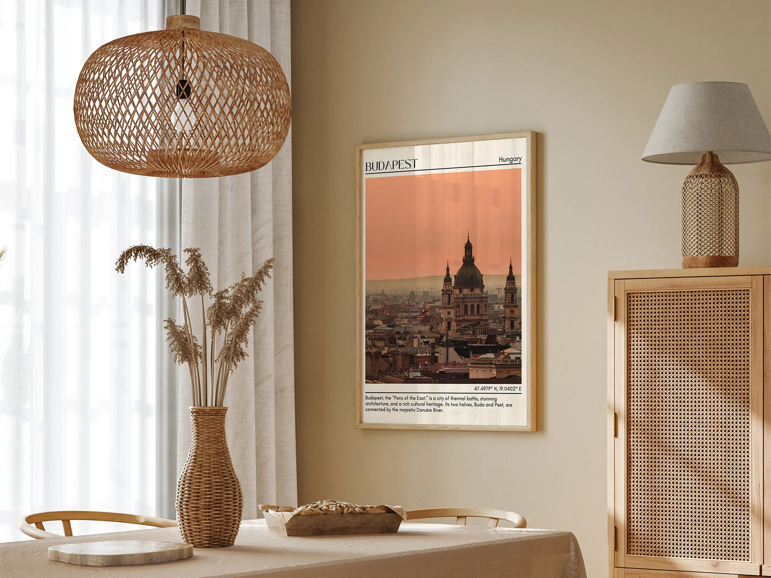 Budapest Minimal Wall Art, Hungary
