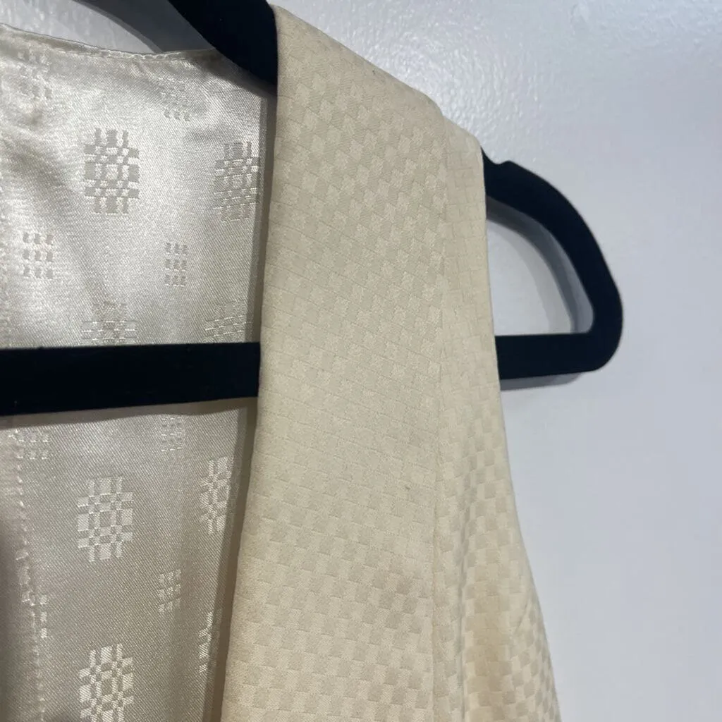 Carl Meyers Cream Formal Vest Checkerboard Pattern