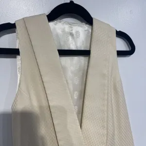 Carl Meyers Cream Formal Vest Checkerboard Pattern
