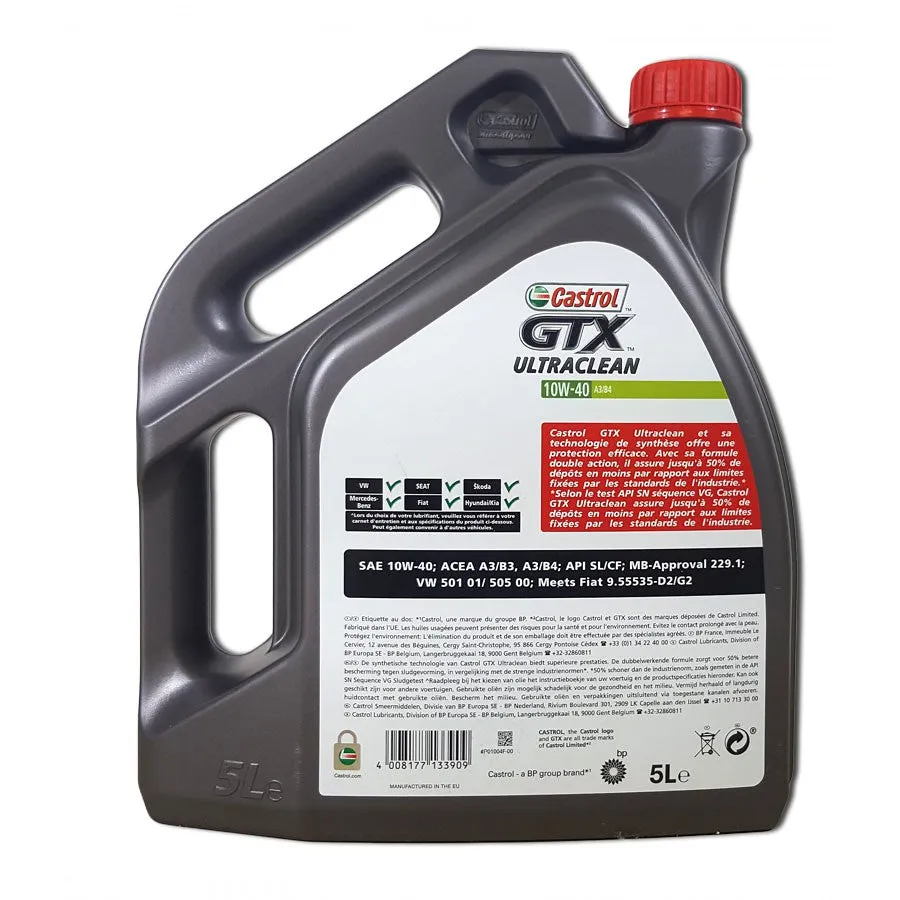 CASTROL GTX 10W40 ULTRA CLEAN 5L