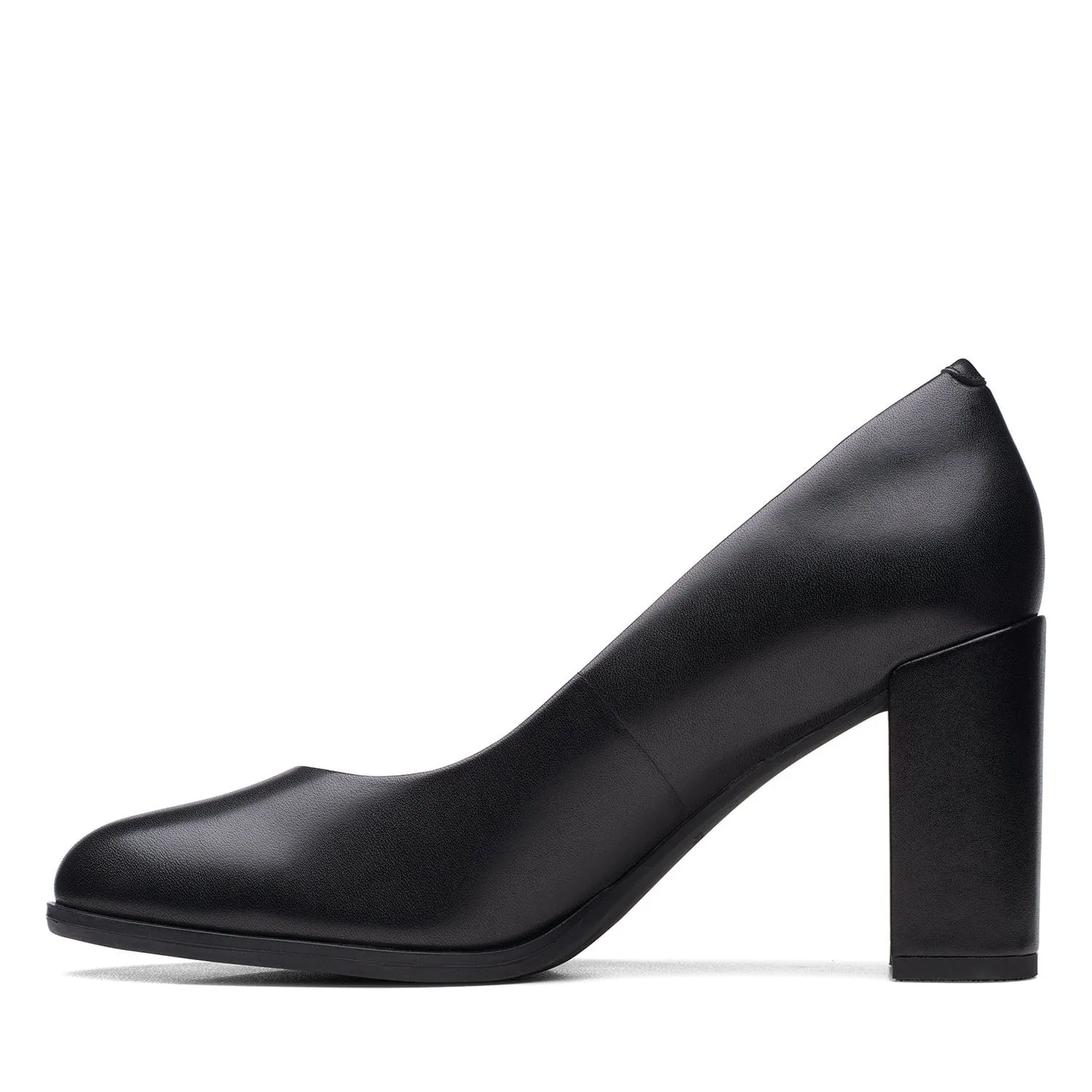 Clarks Freva85 Court Bk Leather - Bk Leather - 261709685 - E (Wide)