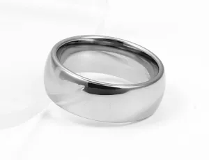Classic Minimal Tungsten Engagement and Wedding Ring