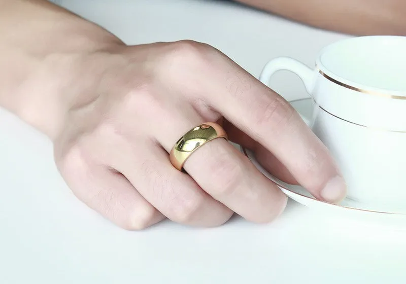 Classic Minimal Tungsten Engagement and Wedding Ring