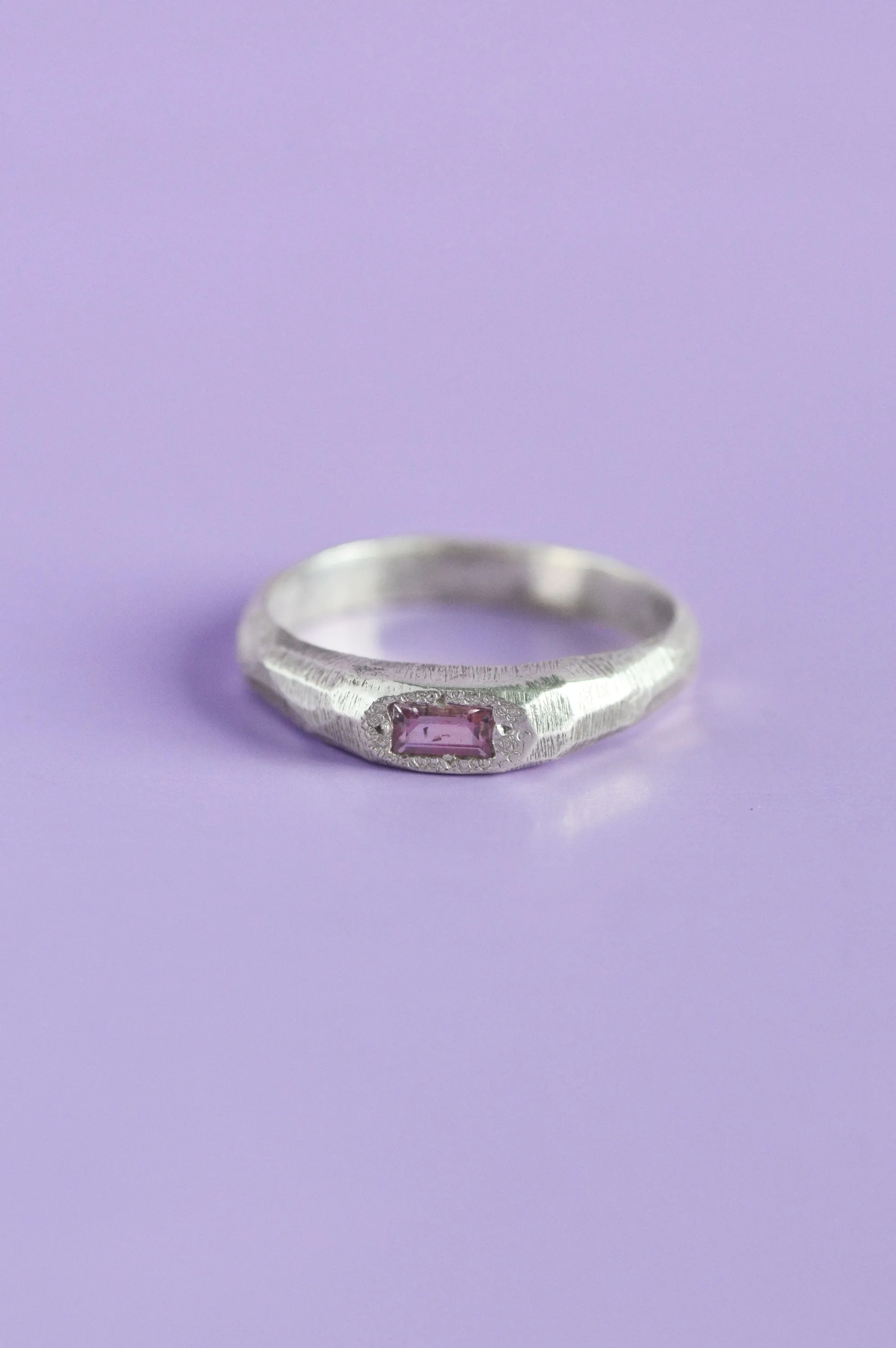 Cleo Pink Tourmaline Silver Ring