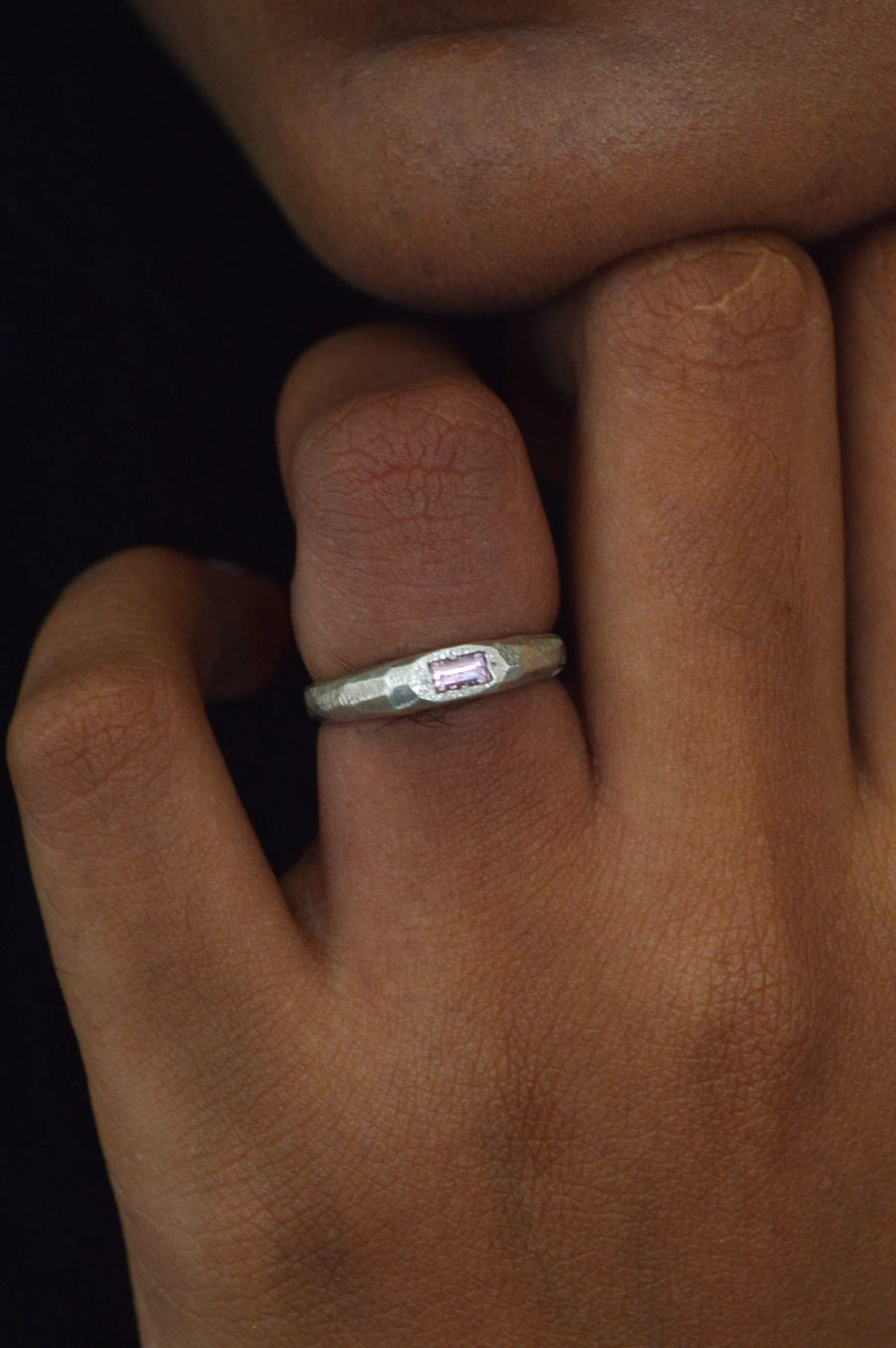Cleo Pink Tourmaline Silver Ring