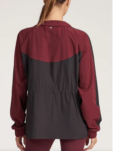 Color Block Jacket by Thrive Society | Fig/Black