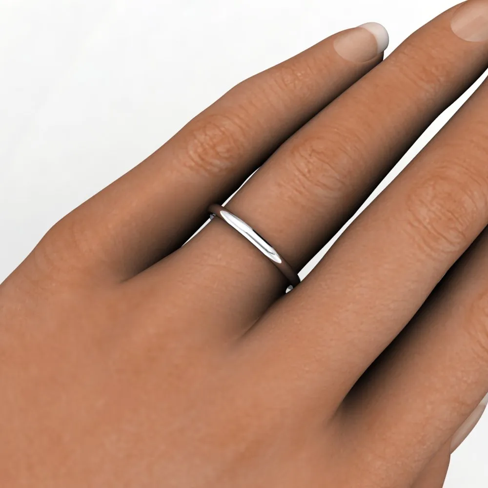 Comfort Fit Domed Wedding Band 2mm