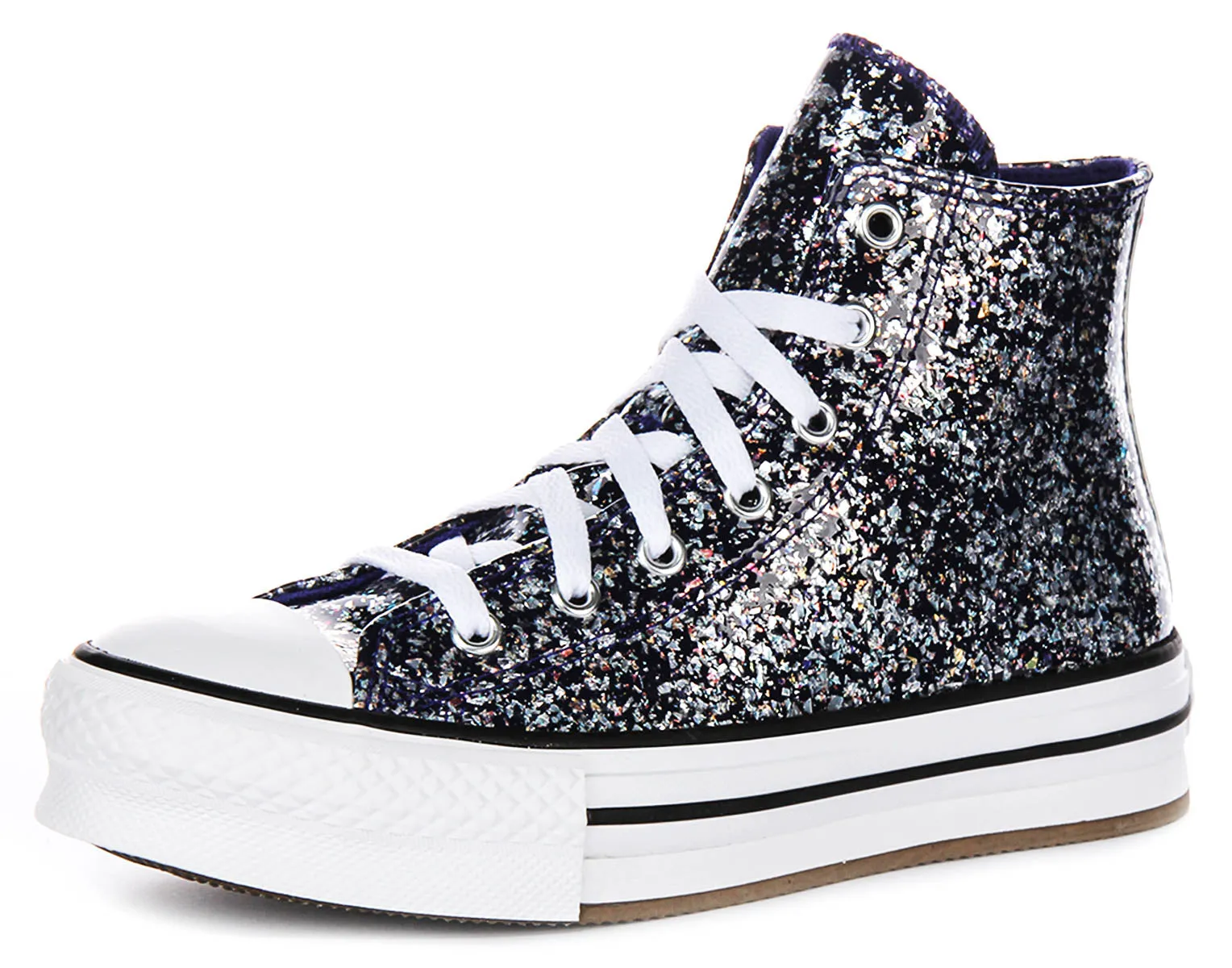 Converse All Star High A10043C In Navy Glitter For Junior