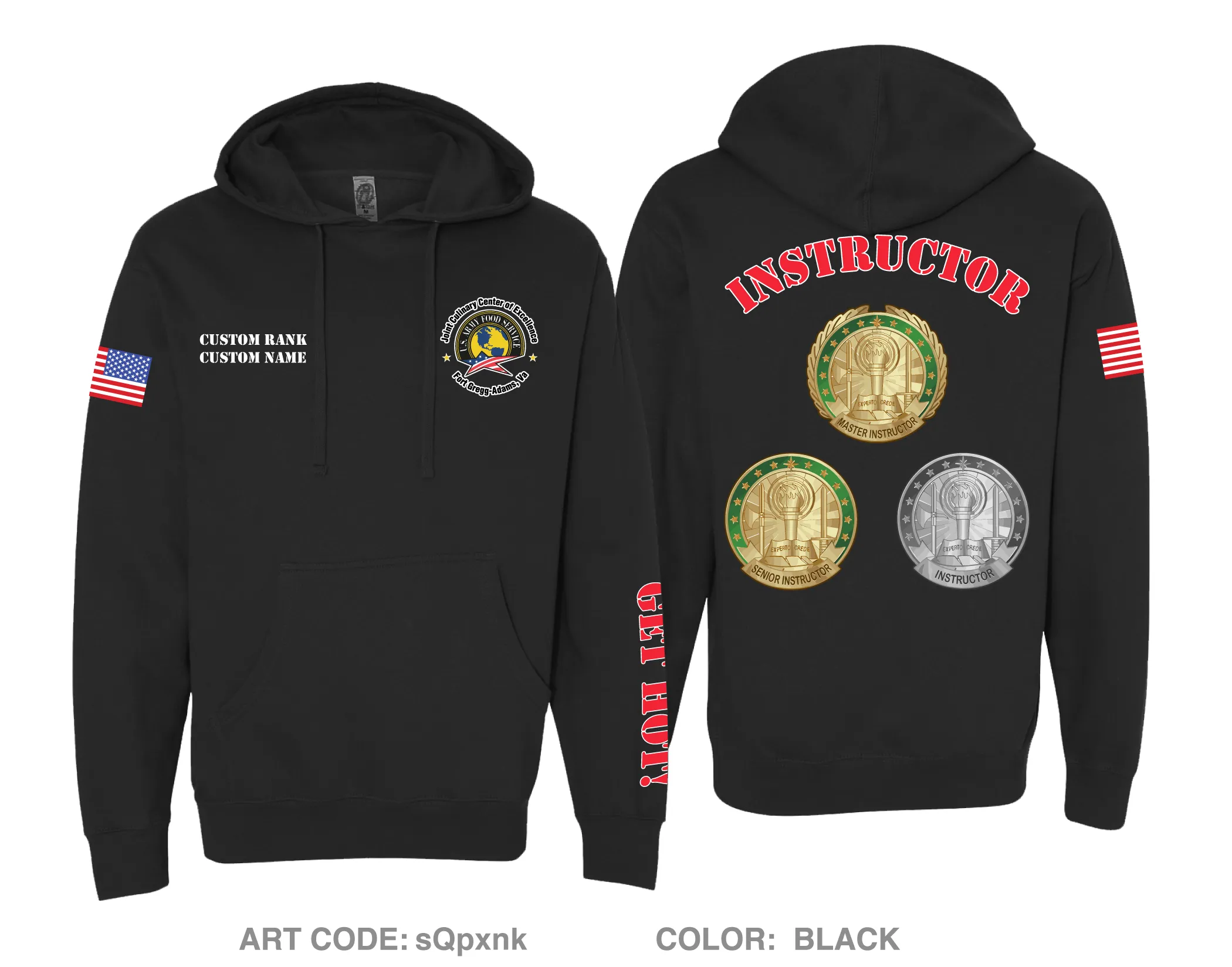 CUSTOM JCCoE, 266th QM BN, 23rd QM BDE Comfort Unisex Hooded Sweatshirt - sQpxnk